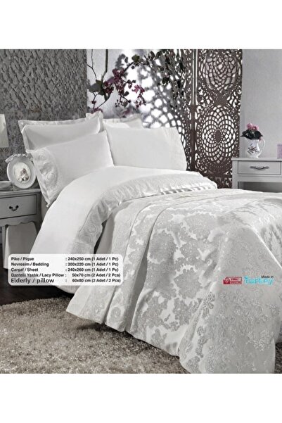Marpiella Dream of Lady Elis Bridal Set 100% Cotton Pique Duvet Cover Set Dowry Set