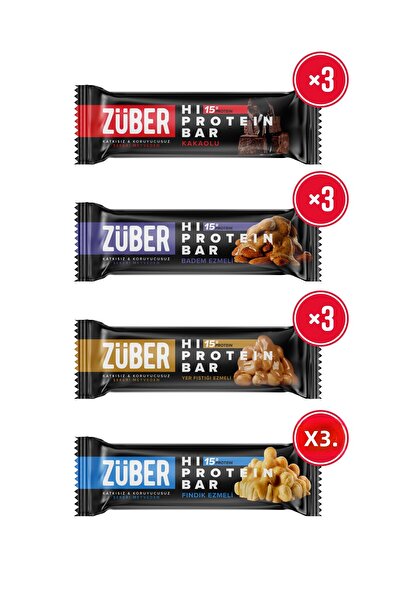 Züber High Protein Bar - 45g X 12 Trial Pack