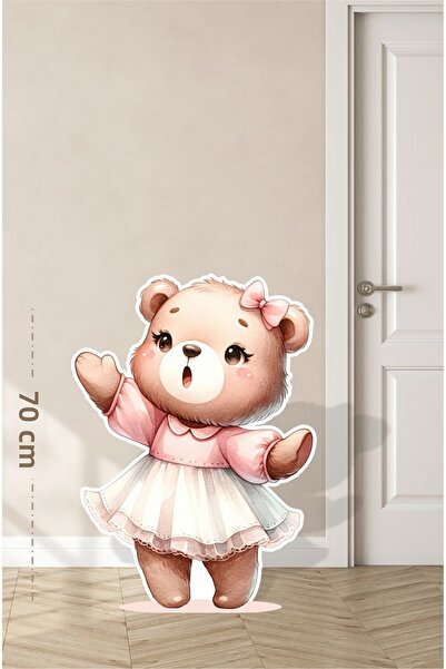 neşeli günlerim Ursuleț drăguț în picioare cu tematică Tutu alb - Panou cu pi...