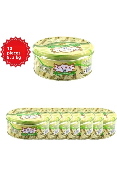 Üçel Pistachio Halva 830 g X 10 Pieces |   Traditional Dessert |   Pistachio-...