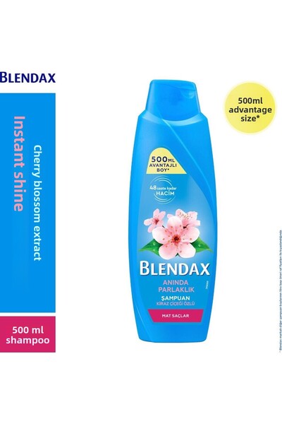 Blendax Instant Shine Shampoo with Cherry Blossom Extract 500 ml