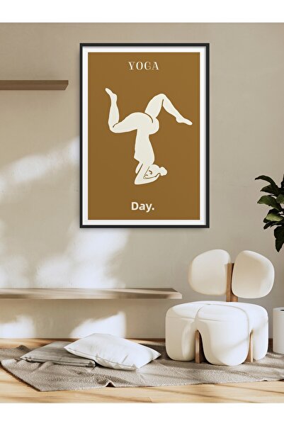 HOMEPACK Single Framed Woman Yoga Painting Modern Poster Painting Tk/420