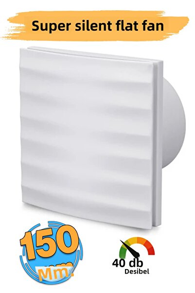 Badem10 Super Quiet 150mm Wall Mounted 12W Covered Flat Bathroom Wc Extractor Fan Toilet Air Ventilation