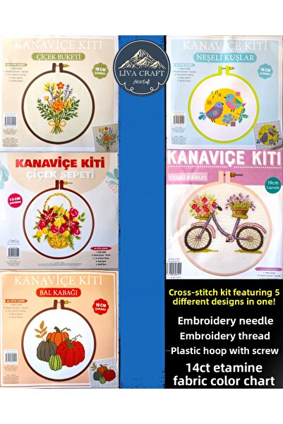 Tuva Kit de punct de cruce Set de 5 modele diferite