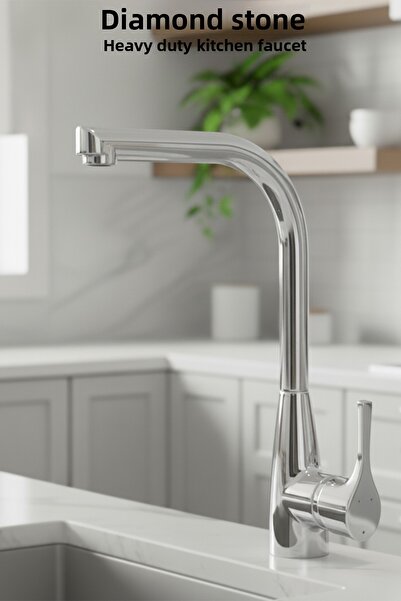 tesitay Baymera Stainless Mix Swan Kitchen Sink Faucet Fountain Mixer