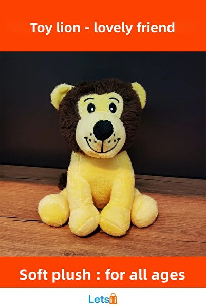 Letsii Cute Plush Toy Lion 25 cm |   Decorative and Fun