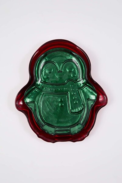 TRENDYOLMİLLA HOME New Year Penguin Set of 2 18Cm&21Cm Glass Plates Tphaw26Tbk00014