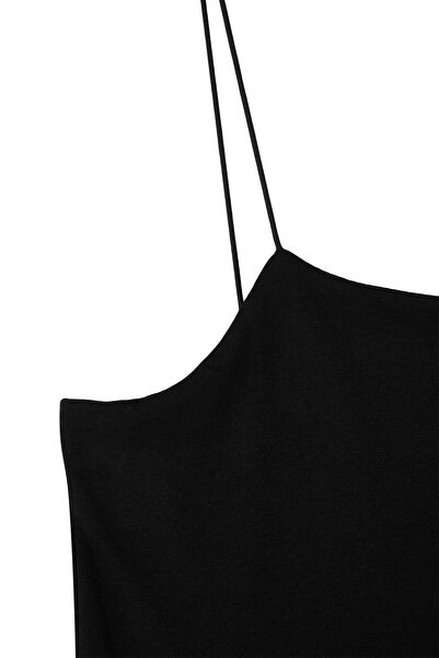 Trendyol Curve قميص داخلي أسود-أسود مقاس كبير مكون من قطعتين TBBSS25CV00018