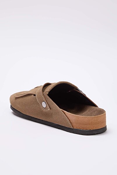 TRENDYOL SHOES Beige Tassel Detailed Closed Front Flat Women's Sabo Slippers Takaw26Te00001