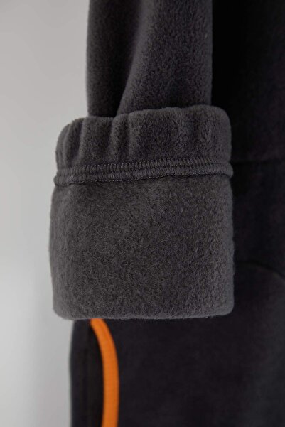 TRENDYOLKIDS Anthracite Polar Plush Unisex Children's Knitted Sweatshirt Tkdaw26Sw00058