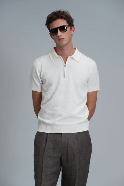 Lufian Men's Sweater Aren Ecru