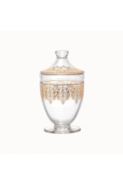 Dania glass bonbonniere with gold design