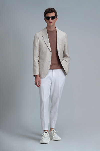 Lufian Rolf Spor Erkek Blazer Ceket Slim Fit Bej