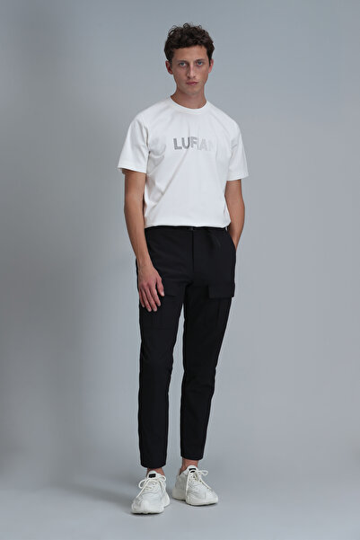 Lufian Μπλουζάκι Benjamin Modern Graphic Pattern - Off White