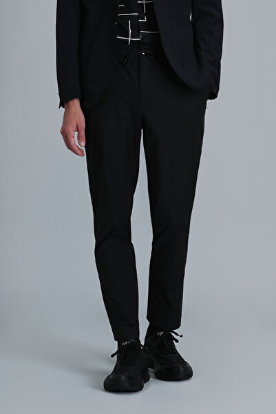 Lufian Alex Smart Erkek Chino Pantolon Slim Fit Siyah