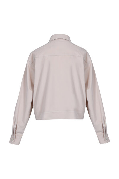 Lufian Beige Gray Women's Outerwear