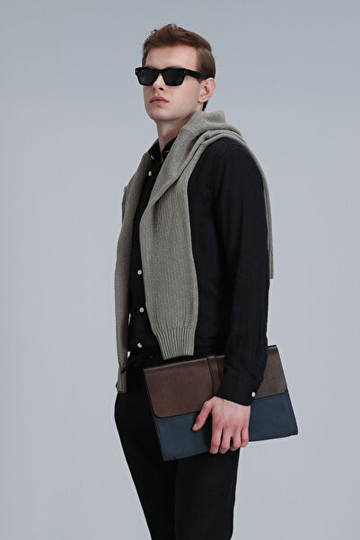 Lufian Pitaya Erkek Keten Gömlek Comfort Fit Siyah