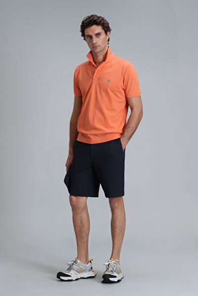 Lufian Laon Smart Erkek Polo Tişört Slim Fit Koyu Turuncu