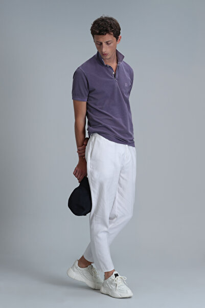 Lufian Purple Vernon Smart Men's Polo T-Shirt