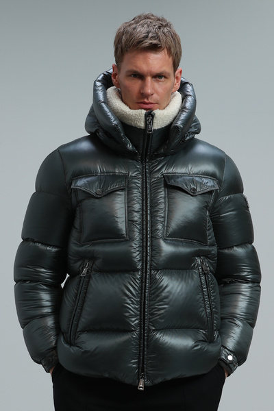 Lufian Зелено мъжко яке Ethan Goose Feather