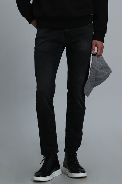 Lufian Frobın Smart Jean Men's Trousers Regular Fit Anthracite