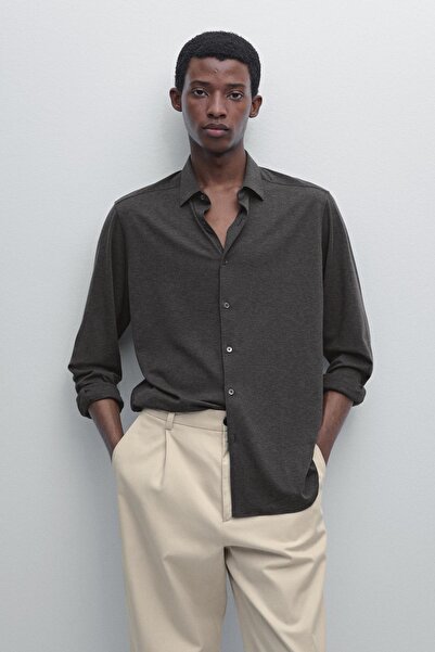 Massimo Dutti Esnek slim fit gömlek