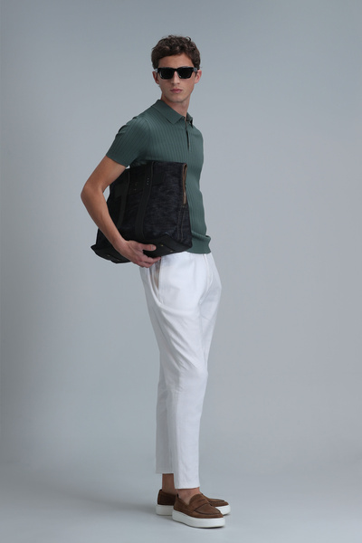 Lufian Ανδρικό πουλόβερ Eze Smoke Green