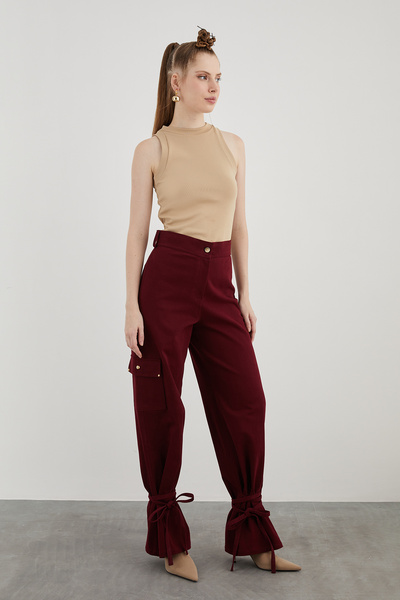 kı.we Yüksek Bel Rahat Kesim Pamuk Pantolon