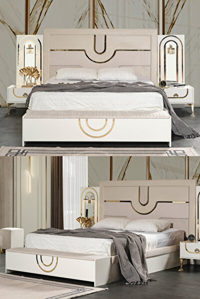 EDSY HOME Safir Bazalı Bençli Karyola Suntalam