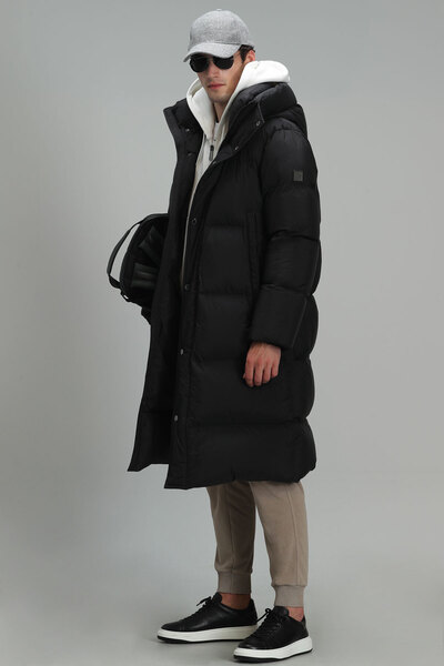 Lufian Done Kaz Tüyü Erkek Mont Siyah