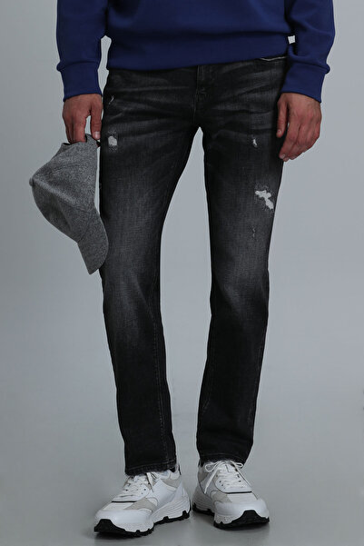 Lufian Alex Smart Jean Erkek Pantolon Slim Fit Siyah