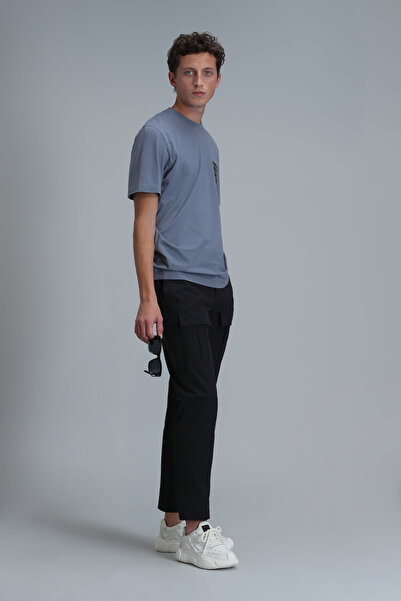 Lufian Exotıc Modern Grafik T- Shirt Koyu Gri