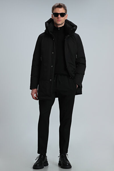 Lufian Donald Goose Feather Men's Coat Black
