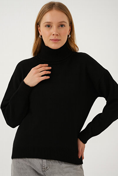 MoonliWear Women's Turtleneck Oversize Knitwear Sweater