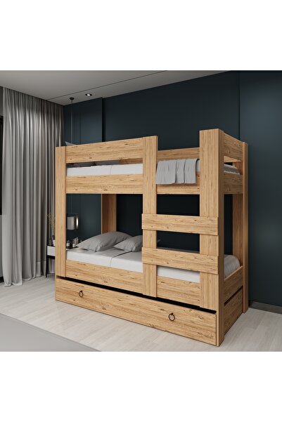 Ninnimo Genç Ranza 90x190 Yatak Uyumlu Yavrulu Antik Çam Ranza