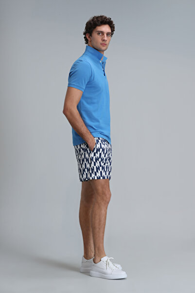 Lufian Laon Smart Erkek Polo Tişört Slim Fit Mavi