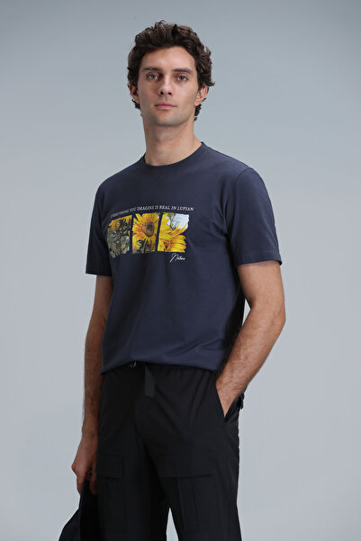 Lufian June Modern Graphic T- Shirt Anthracite
