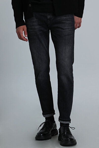 Lufian Darcy Smart Jean Erkek Pantolon Slim Fit Koyu Gri