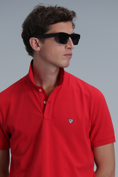 Lufian Laon Smart Men's Polo T-Shirt Slim Fit Red