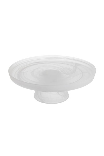 Host Luxury glass serving platter with matte white base, 32 cm