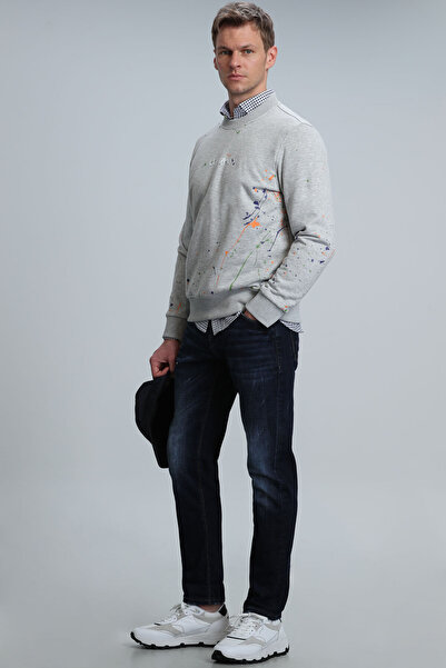 Lufian Tyger Smart Jean Erkek Pantolon Slim Fit Mavi