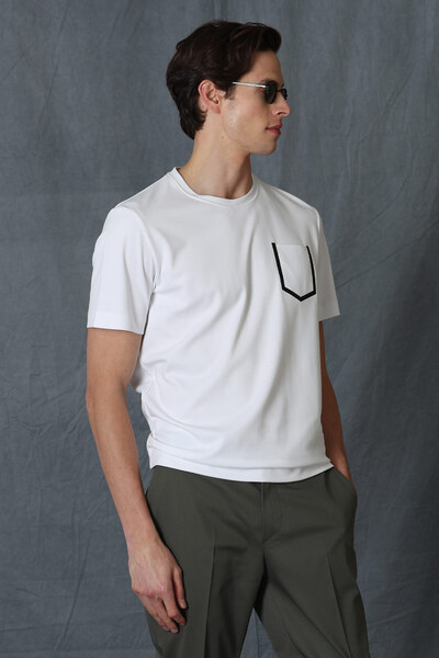Lufian Sirius Modern Graphic T-Shirt White