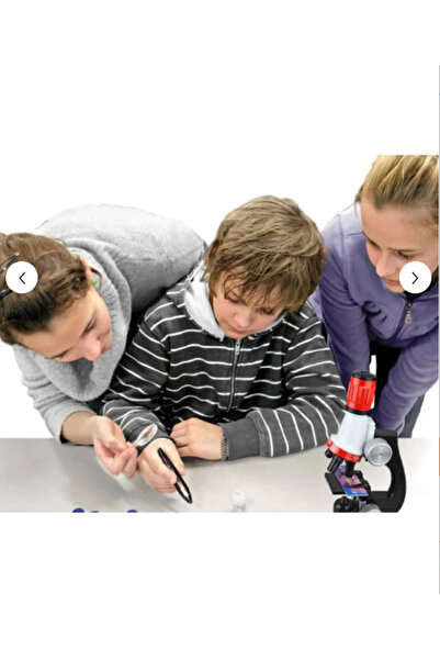 lizer Çocuklar Için Başlangıç Seti 1200x Mikroskop Seti Ve 100 Kat El Dürbünü Seti-(12 Örnek Slayt Hediye