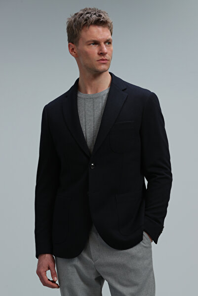 Lufian Pıetro Spor Erkek Blazer Ceket Slim Fit Lacivert