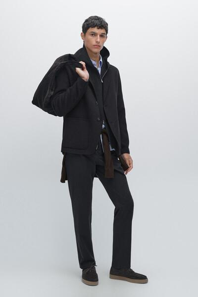 Massimo Dutti Slim fit dokulu pantolon