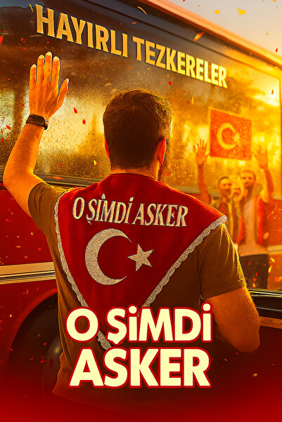 Genel Markalar Asker duvağı ''O Şimdi Asker'' Yazılı Pullu, Eldivenli Kırmızı...