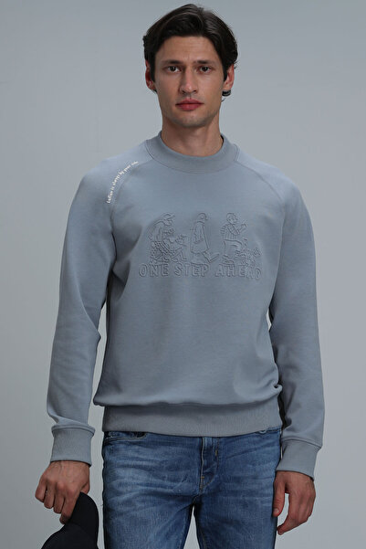 Lufian Bert Erkek Sweatshirt Mavi