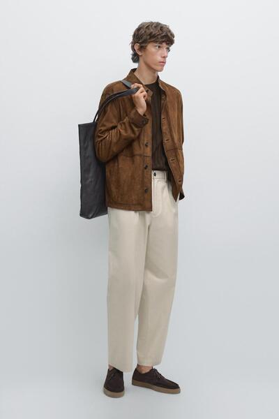 Massimo Dutti %100 pamuklu rahat kesim pantolon