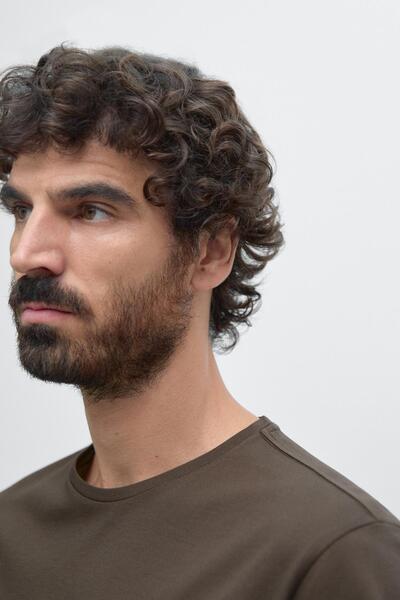 Massimo Dutti Bisiklet yaka regular fit t-shirt