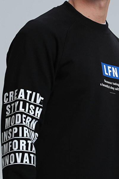 Lufian Maddox Erkek Sweatshirt Siyah